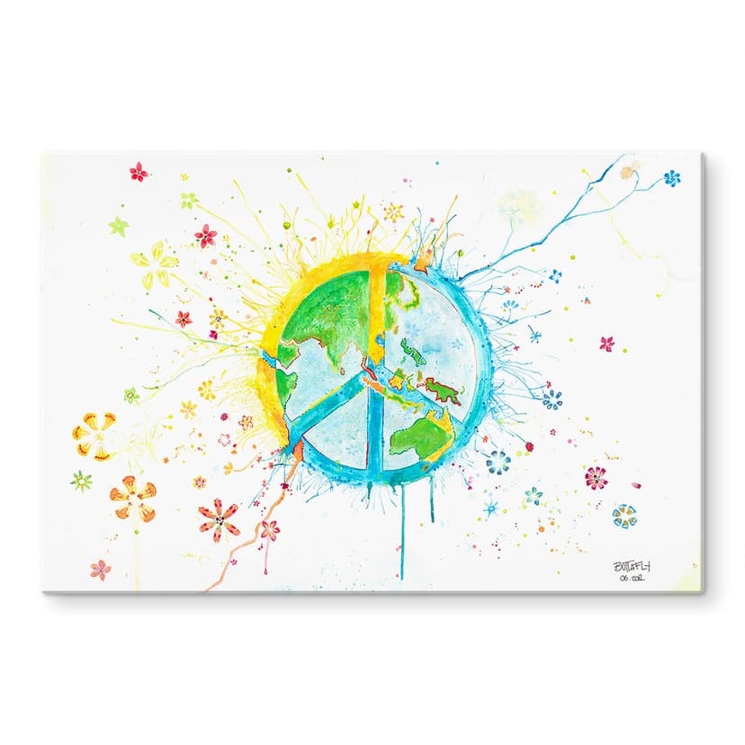 Stampa su vetro - Buttafly - Peace