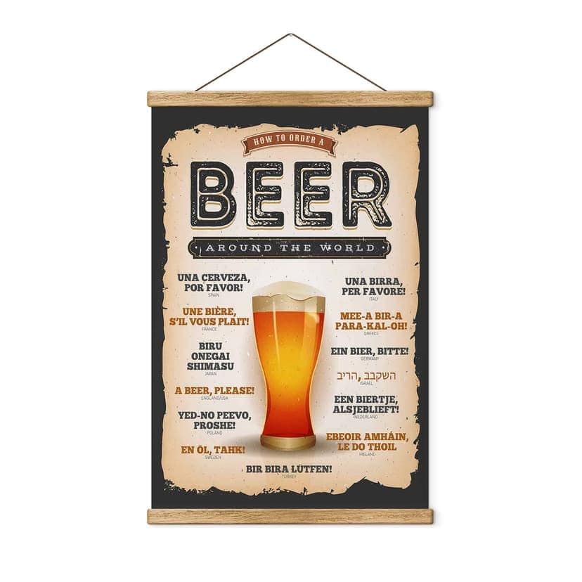 Stampe su tessuto Come ordinare una birra in tutto il mondo