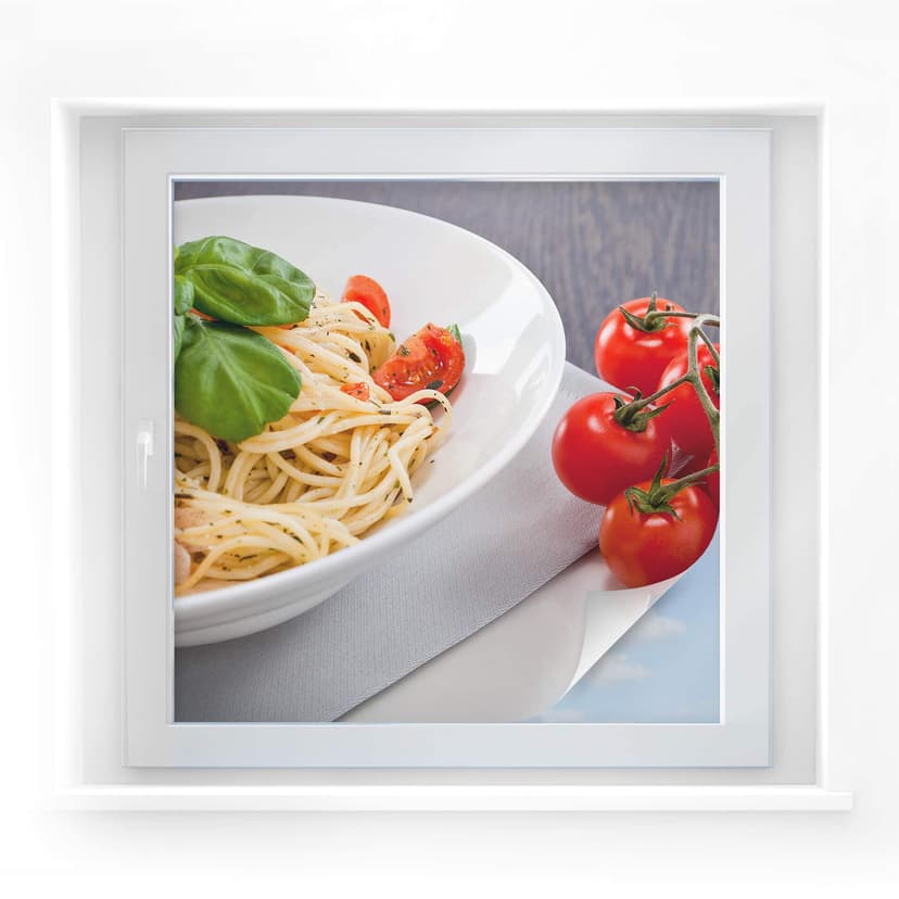 Pellicola adesiva per vetri - pasta italiana (quadrato)