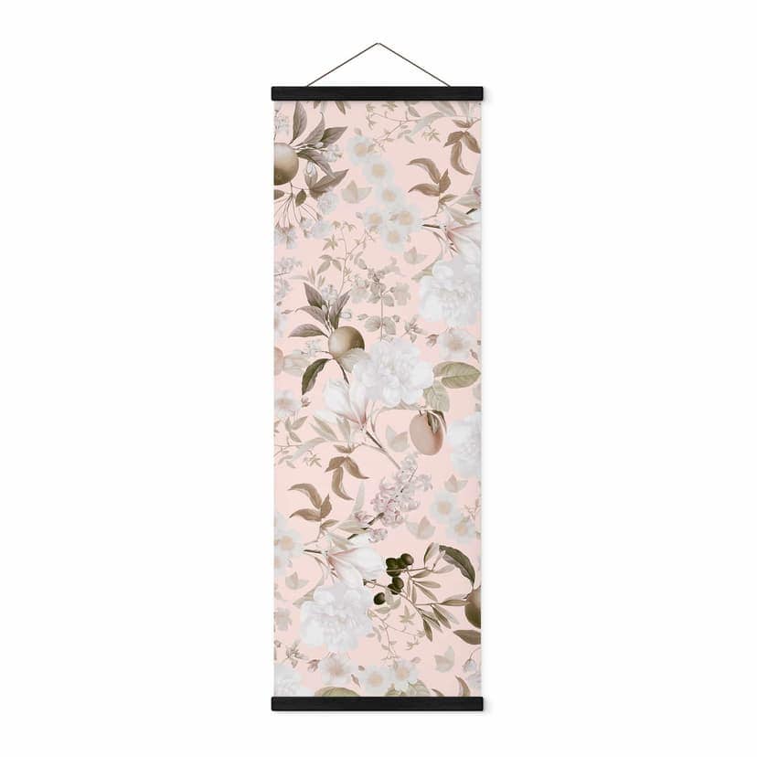 Poster tessile Illustrazione boho con fiori e frutta - UN Designs