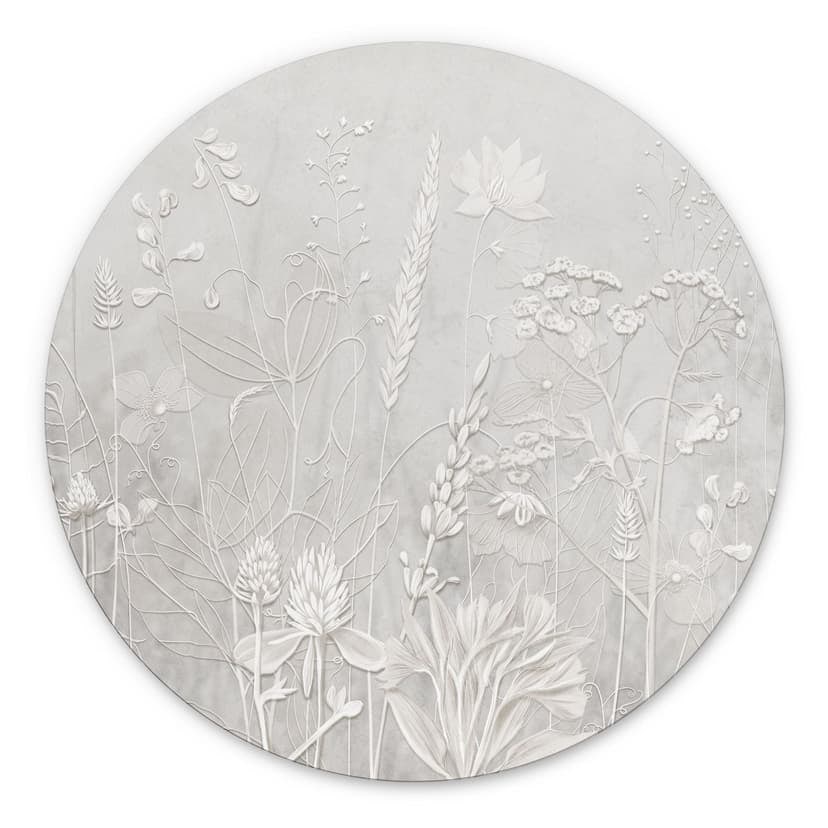 Stampe per pareti in bianco dal design moderno - Ms Tiff - Alu-Dibond rotondo