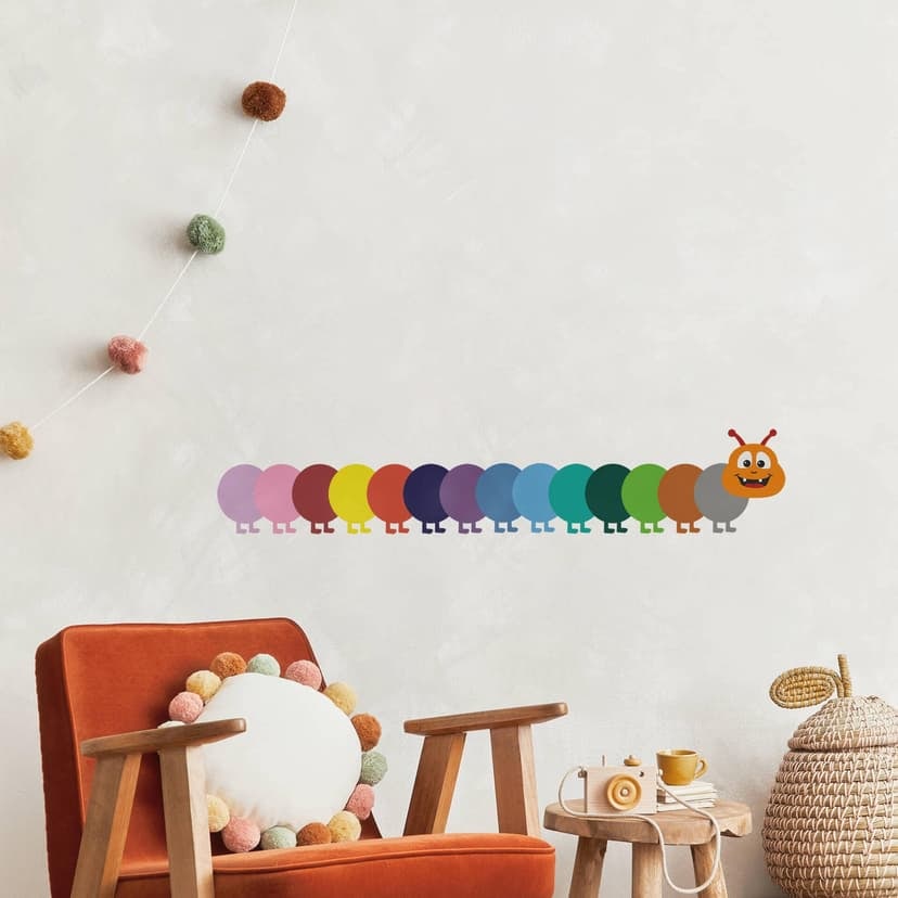 Adesivo murale - Bruco multicolore