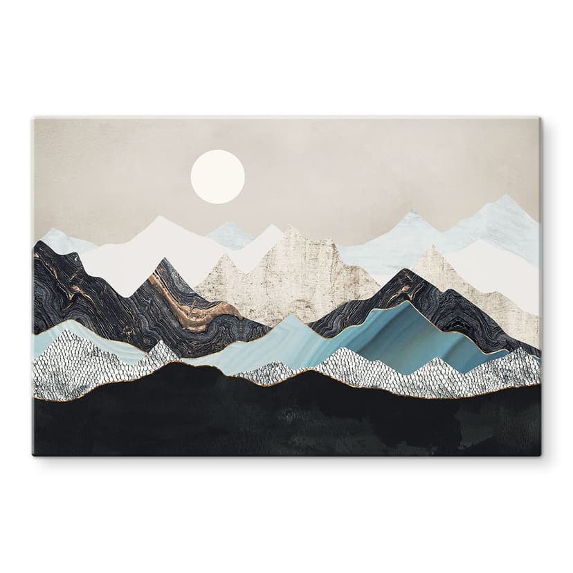 Stampa su vetro Tranquillo paesaggio montano al crepuscolo - SpaceFrog Designs