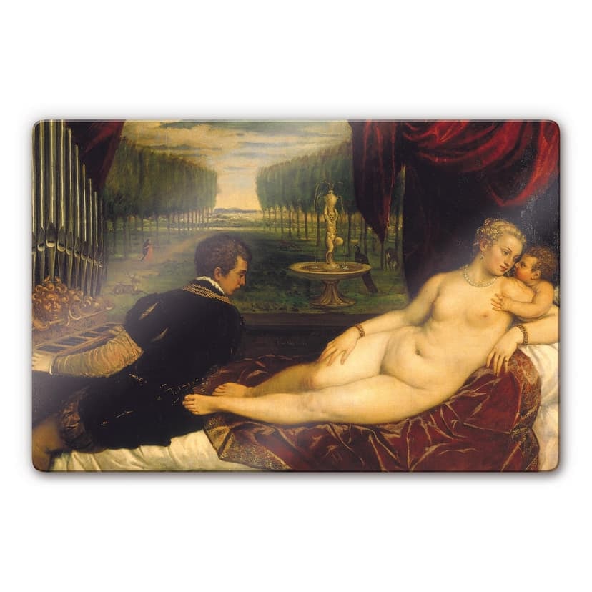 Stampa su vetro - Tiziano - Venere con organista