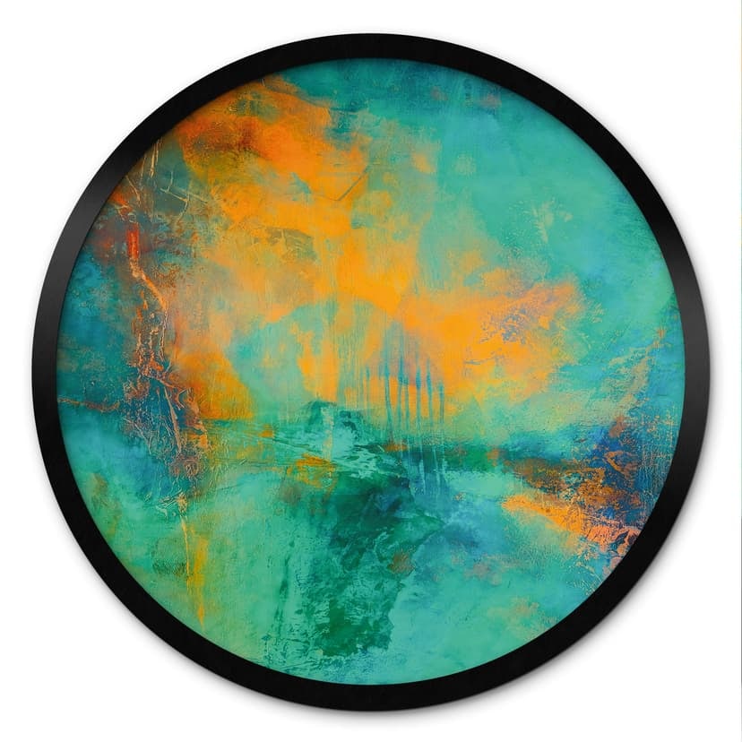 Poster Turchese aurora boreale - Schmucker - Rotondo