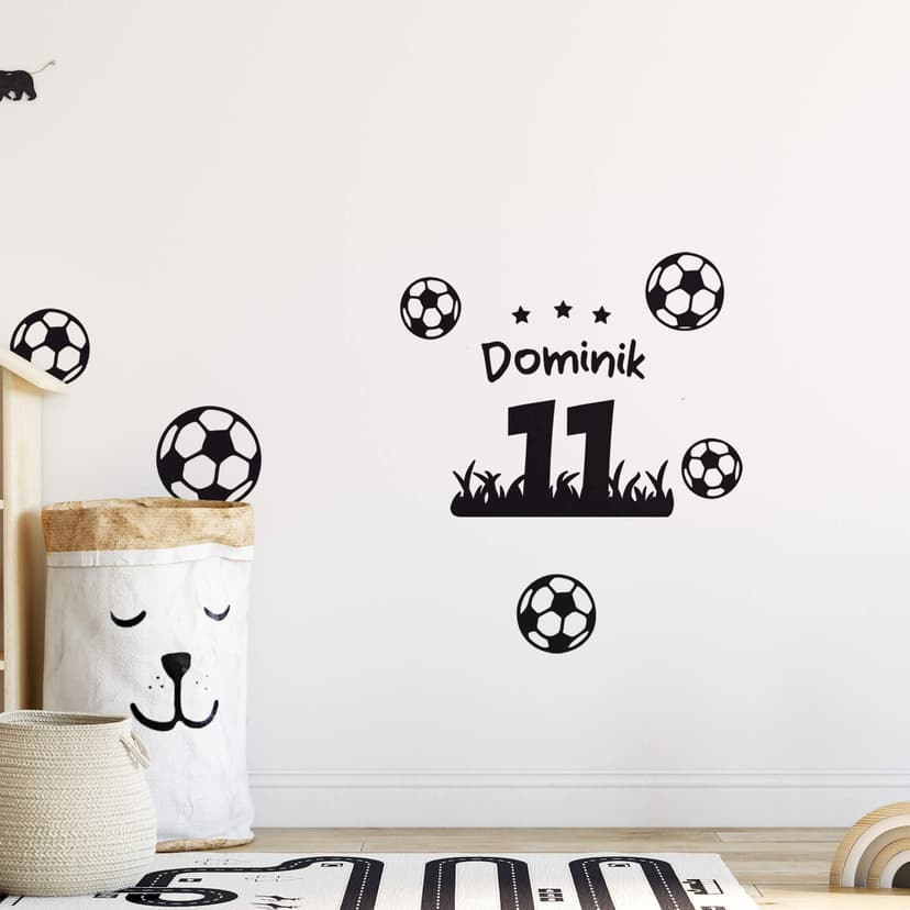 Adesivo murale - Nome + maglia da calciatore