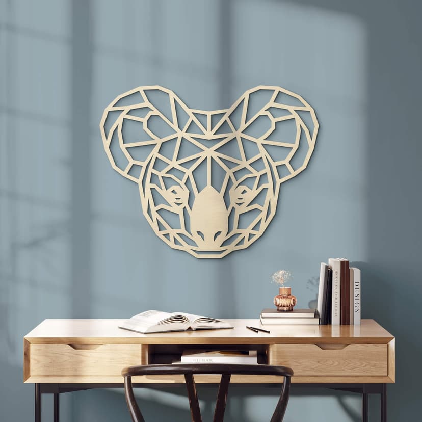 Decoro in legno origami - Coala