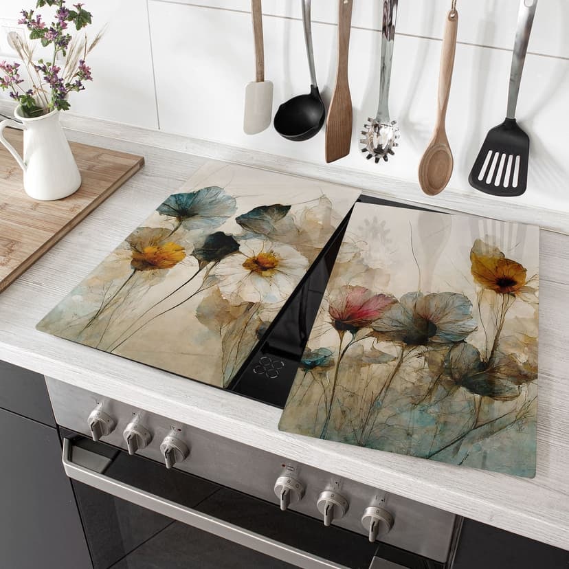 Piastra coprifornello con bouquet di fiori secchi - Treechild