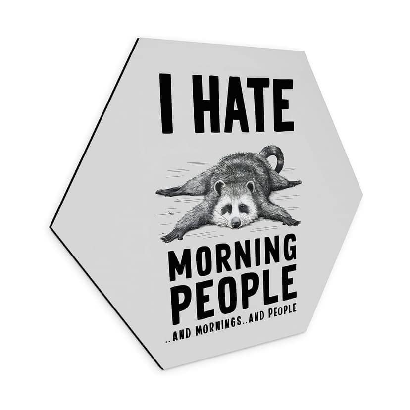 Esagono Alu-Dibond I hate morning people - Magnusson