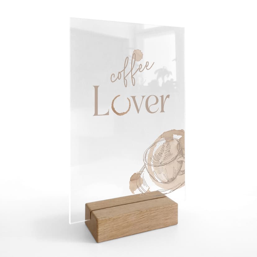 Decorazione da tavolo in vetro acrilico Coffee Lover