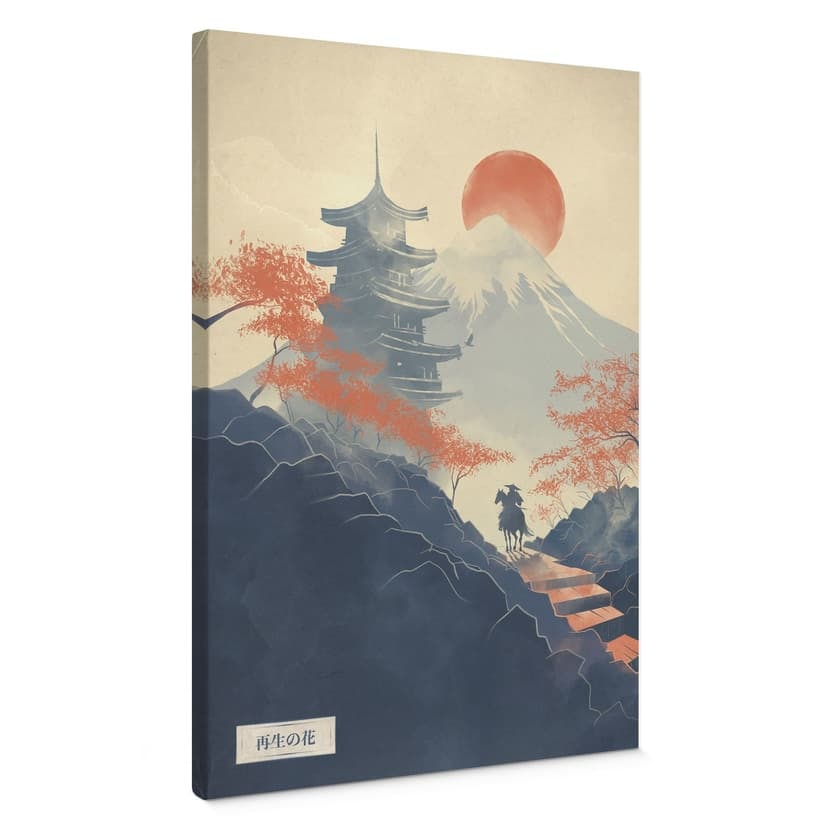 Stampe su tela Alba sulla Pagoda | Paesaggio giapponese - Roze