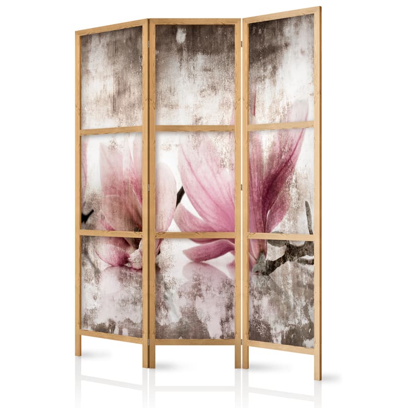 Parete divisoria giapponese - Magnolie retrò, 3 pezzi