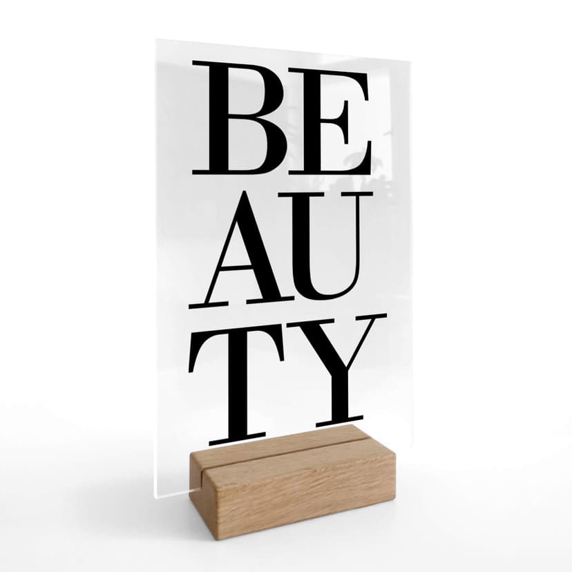 Decoro acrilico + supporto Beauty 01