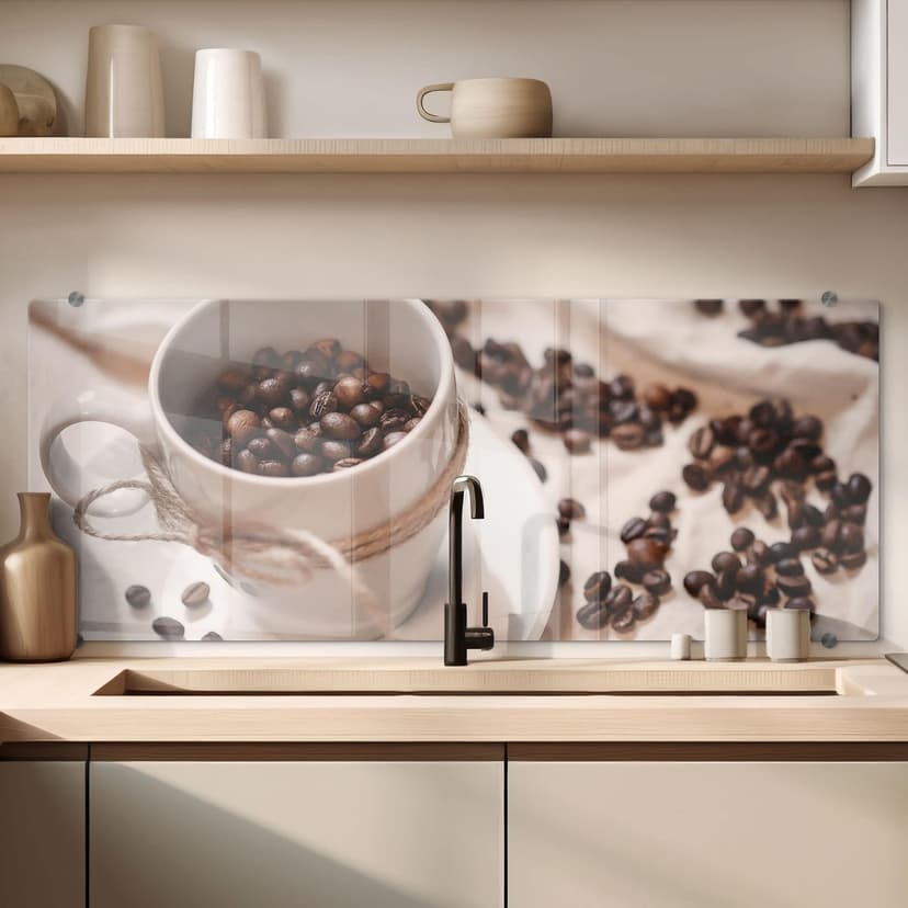 Pannello paraschizzi - La magia del caffè - panoramica