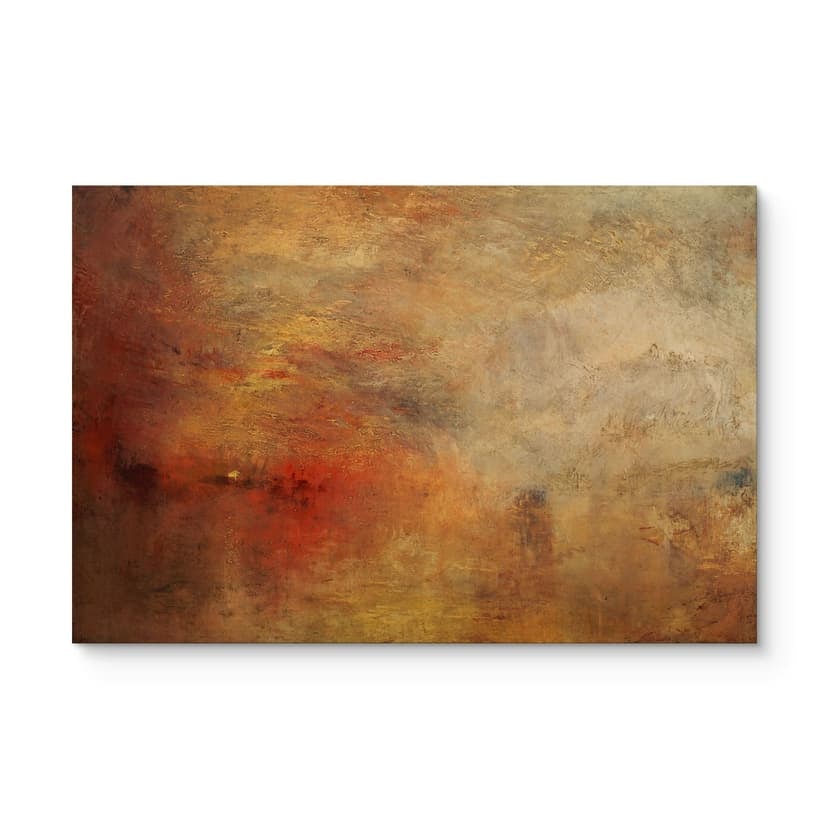 Stampa su legno di Turner - Tramonto su un lago
