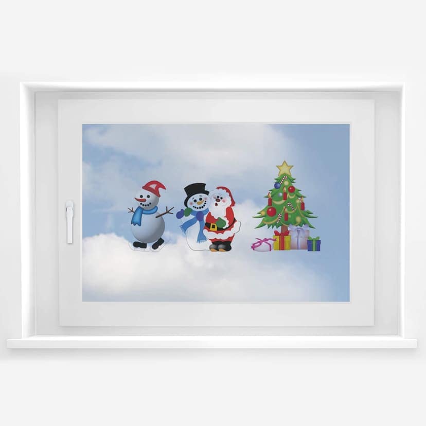 Adesivo per finestra - Set di natale 2