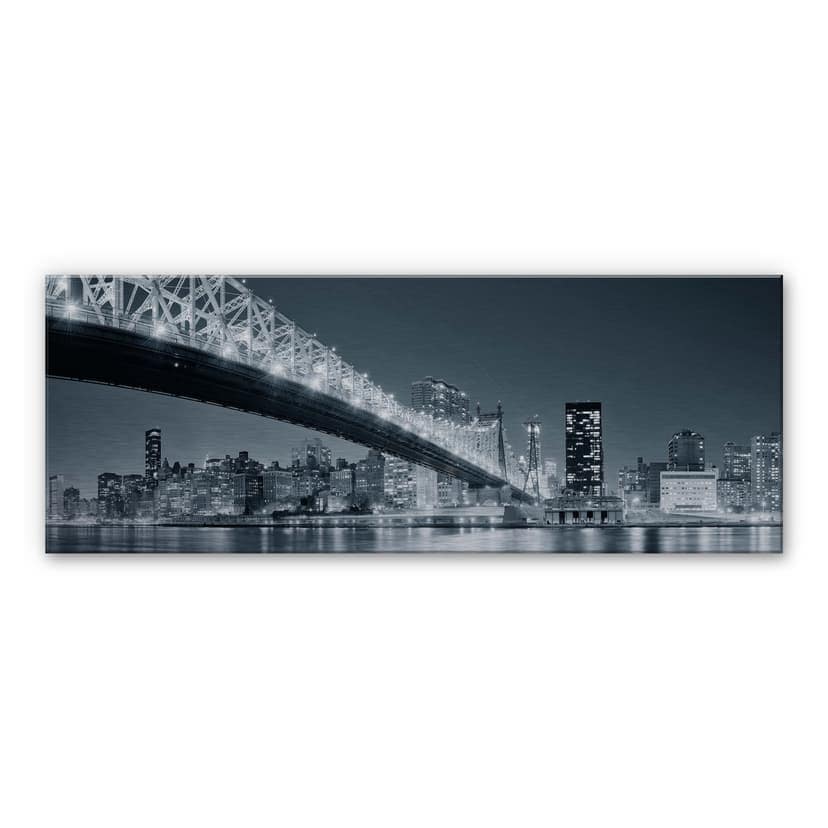 Stampa su Alu-Dibond - New York di notte 3 - Panorama