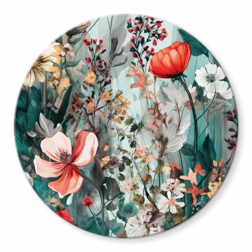 Stampa su vetro Prato primaverile con fiori - Jaszke