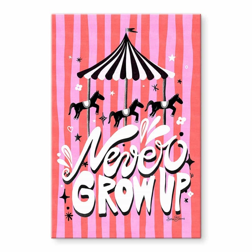 Stampa su vetro acrilico Never grow up - Bloom