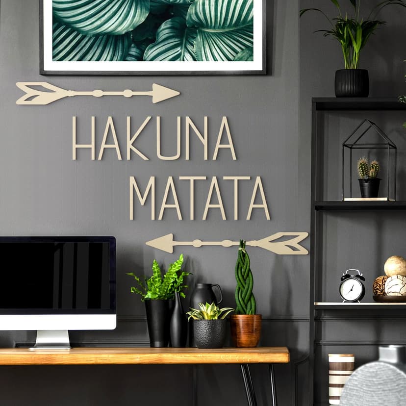 Lettere in legno - Hakuna Matata - pioppo