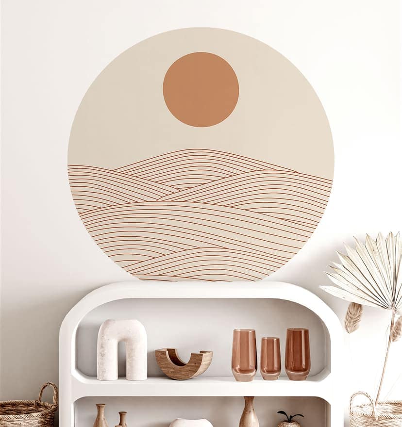 Adesivo murale Alba sul deserto astratto - Playell