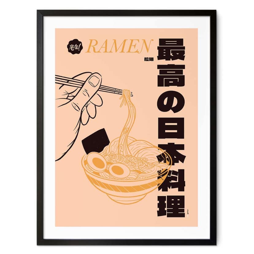 Poster Vintage Ramen - Zuppa di noodle giapponese - Gomes