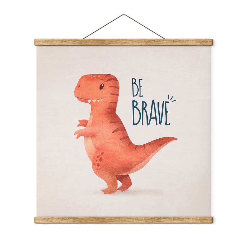 Poster tessile Dino Be Brave - T-Rex - Tunaboylu