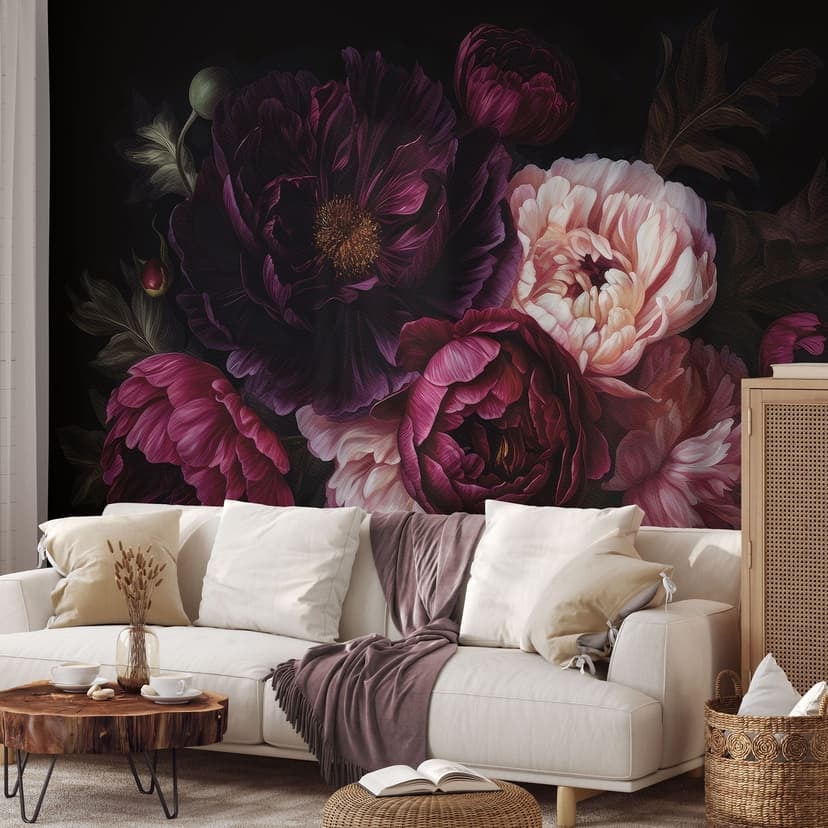 Fotomurale Bouquet di fiori con peonie - UN Designs