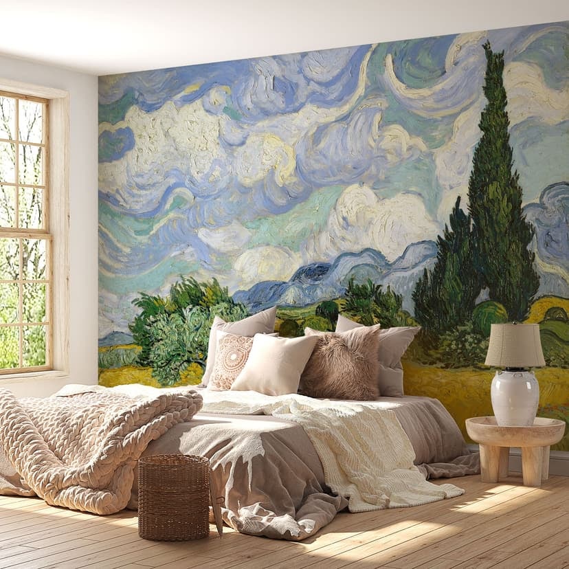 Fotomurale Van Gogh - Campo di grano con cipressi