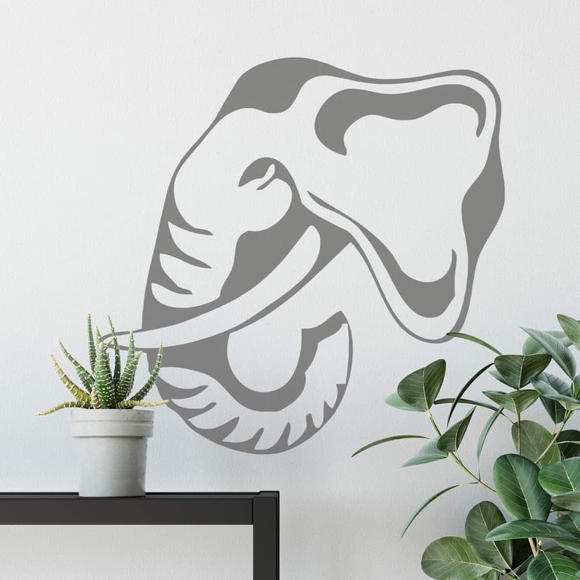 Adesivo murale - Testa di elefante