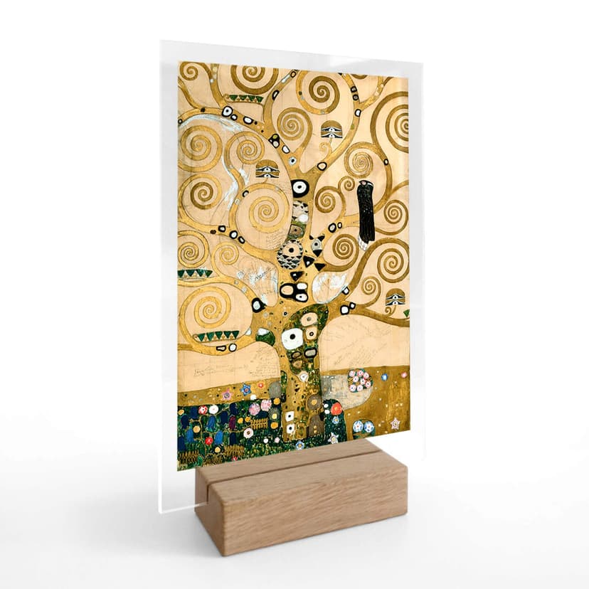 Decoro acrilico + supporto Klimt - Albero della vita