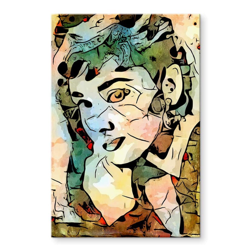 Stampa su vetro acrilico Zamart Omaggio a Miró - Audrey Hepburn