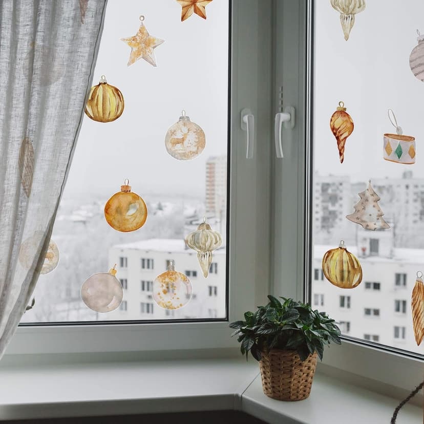 Adesivo per finestra Decori natalizi (20 pz.)