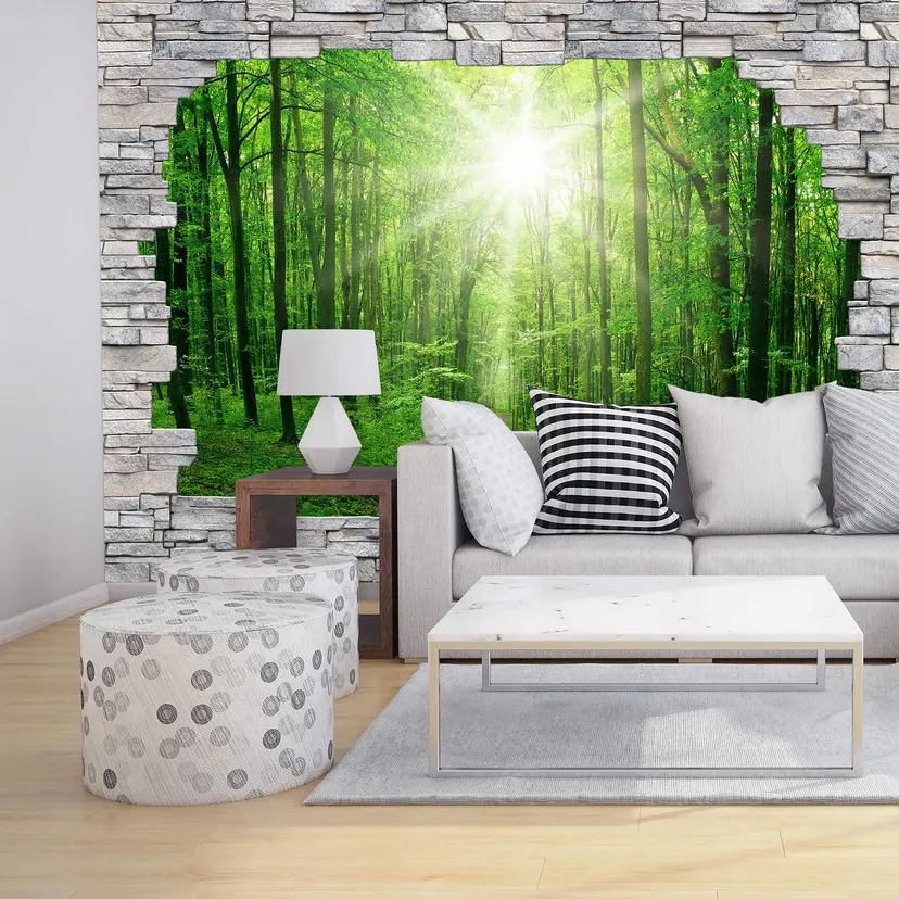 Fotomurale effetto 3D – Sunny Forest