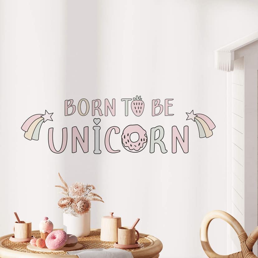 Adesivo murale Kvilis - Born to be Unicorn