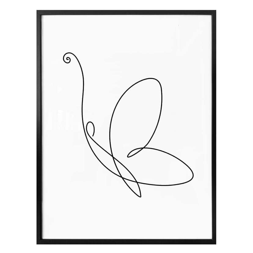 Poster Lineart - Farfalla