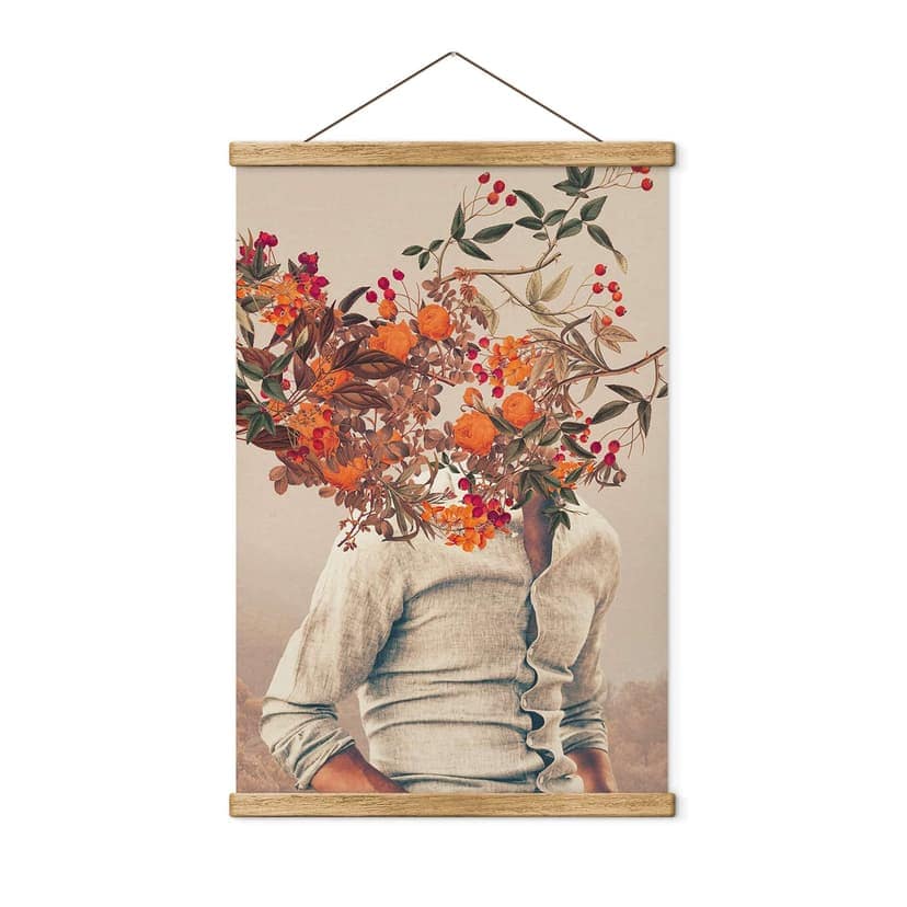 Poster tessile Moth - Flower Man