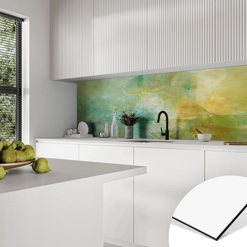 Rivestimento cucina Abstract horizon in verde lime - Schmucker