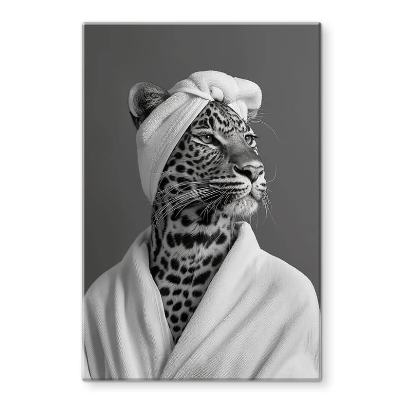Stampa su vetro Royale Spa time-out con leopardo - Rahner
