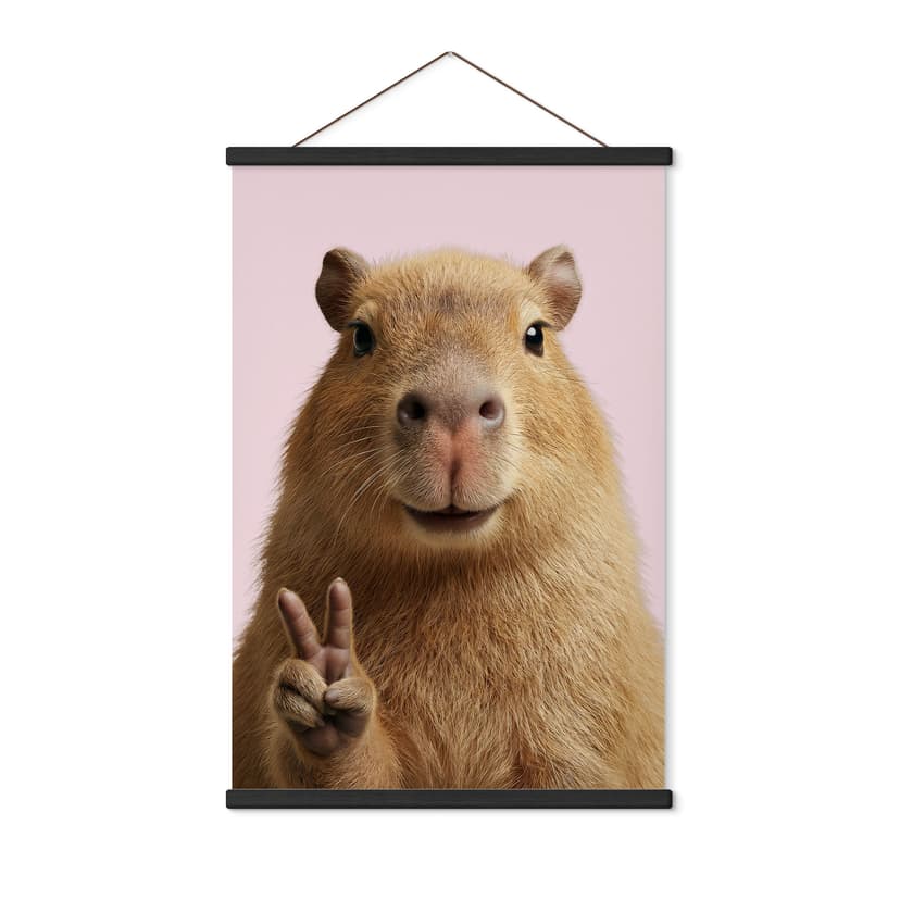Stampe su tessuto Peace Capybara