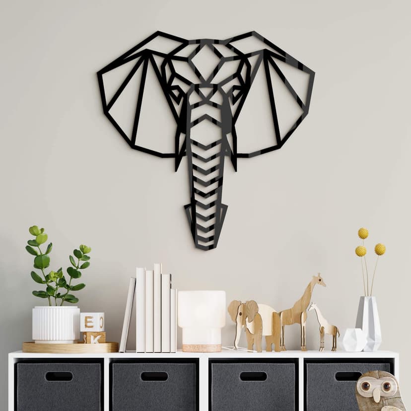 Decoro in acrilico origami Elefante
