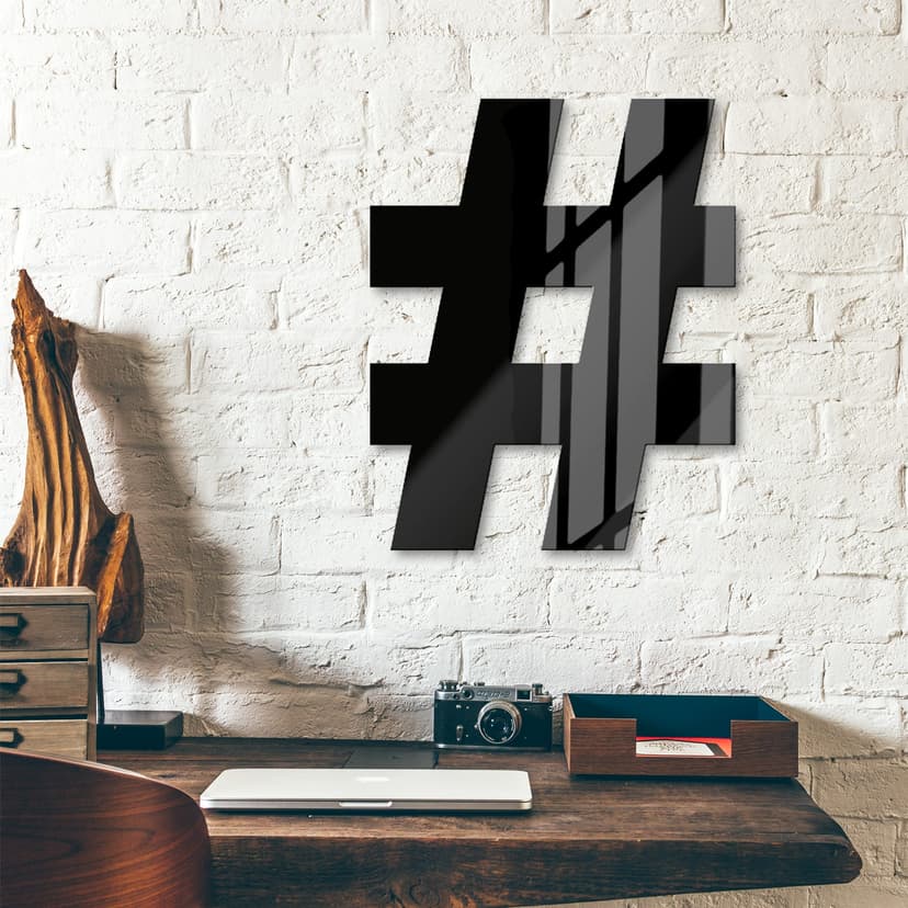 Decoro in acrilico – Hashtag