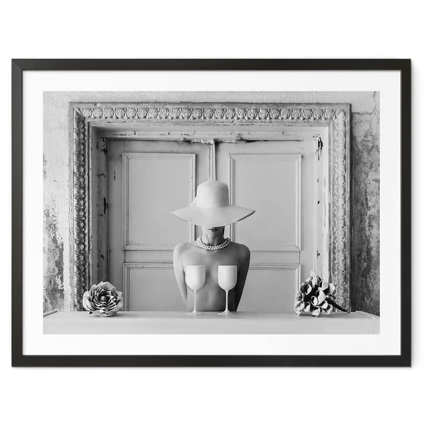 Poster donna con bicchieri di champagne - Bolgov
