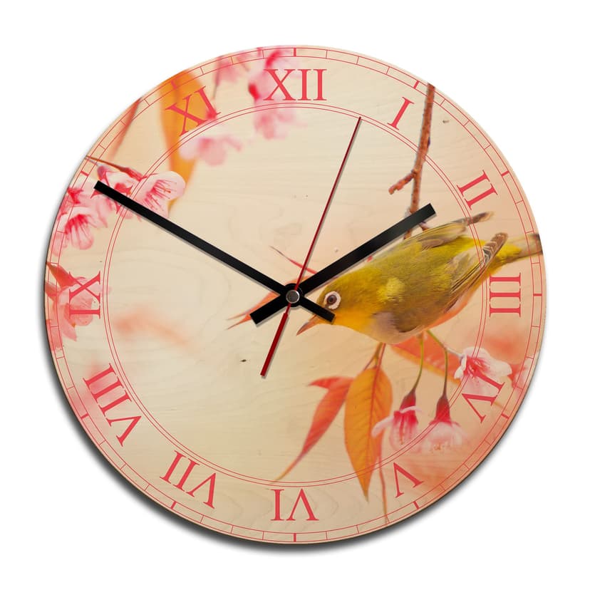 Orologio in legno - Cinguettio