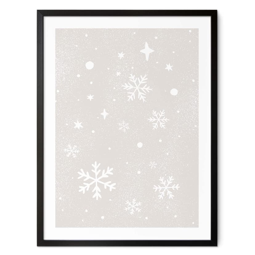 Poster Natale - Fiocchi di neve - Orara Studio