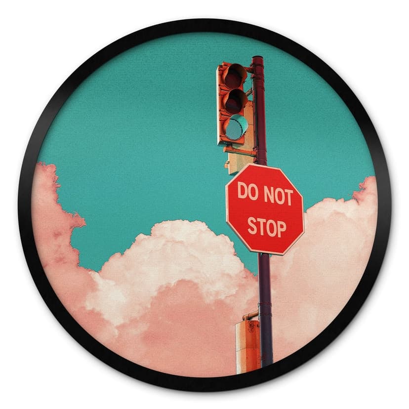 Poster Do Not Stop - Cartello davanti a un cielo blu turchese - CosmoZach