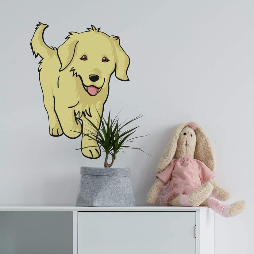 Adesivo murale - Cane golden retriever