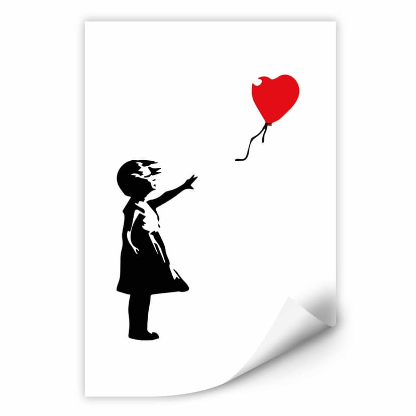 Wallprint Banksy - Ragazza con il palloncino rosso