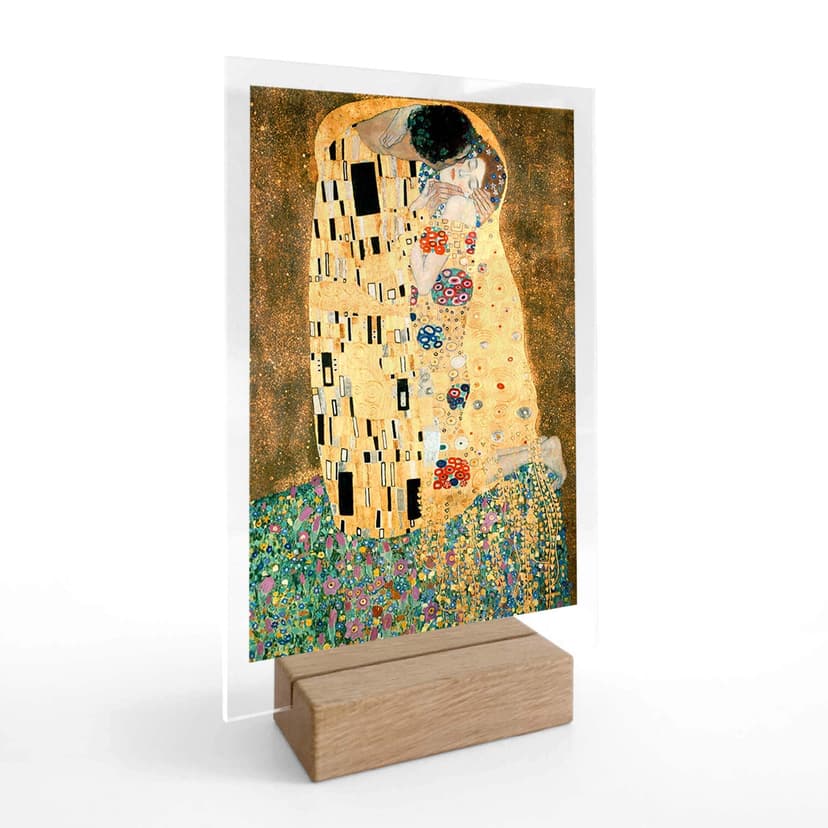 Decoro acrilico + supporto Klimt - Il bacio