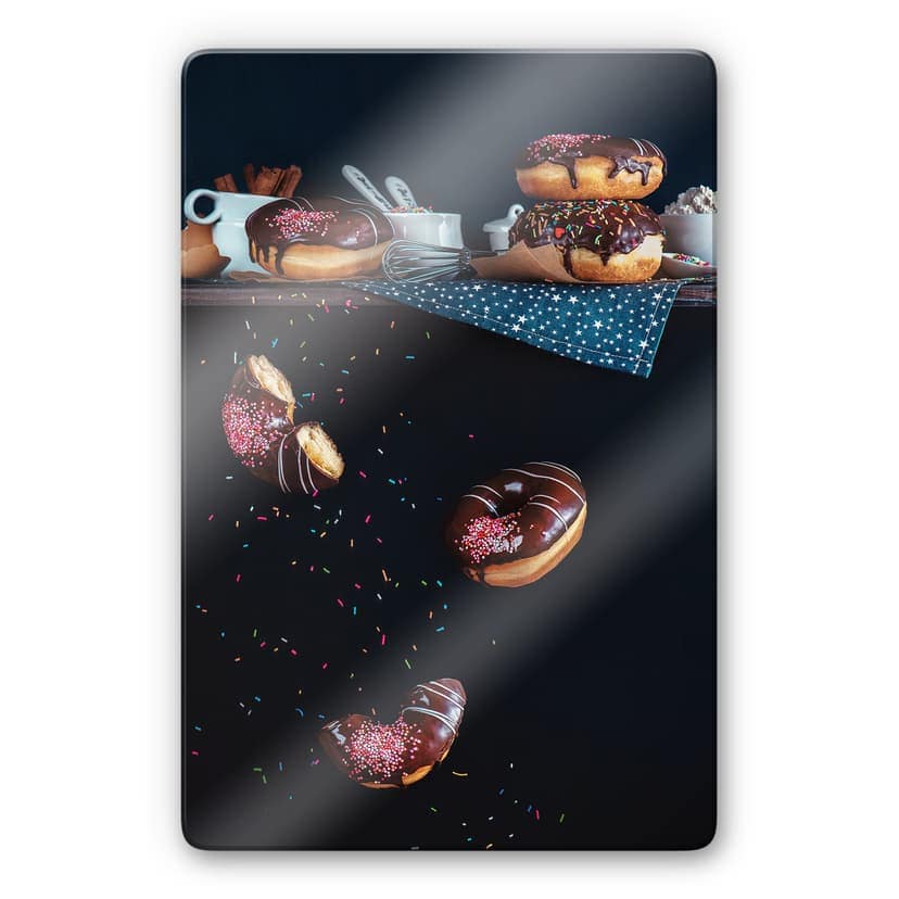 Stampa su vetro - Belenko – Donuts che cadono